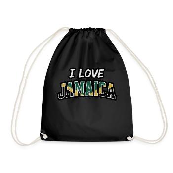 I LOVE JAMAICA - Drawstring Bag - black - Front