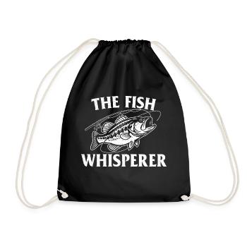 Le Chuchoteur de Poissons Dicton de Pêche Drôle - Sac de sport léger - noir - Devant