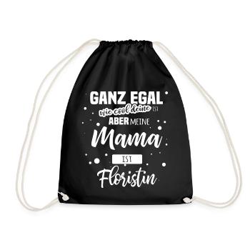 Meine Mama ist Floristin - Turnbeutel - Schwarz - Vorne