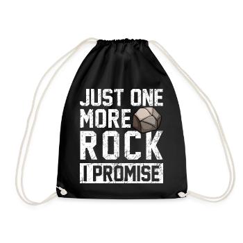 Just One More Rock I Promise - Geologie Fossilien - Turnbeutel - Schwarz - Vorne