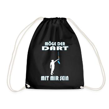 Dart Sprüche lustig Männer Motiv Darts Geschenk - Turnbeutel - Schwarz - Vorne