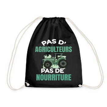 T shirt agriculteur humour tracteur cadeau. - Sac de sport léger - noir - Devant
