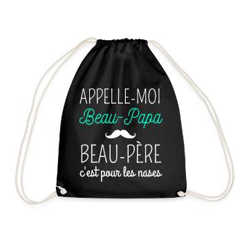 T shirt beau papa appelle-moi beau papa cadeau. - Sac de sport léger - noir - Devant