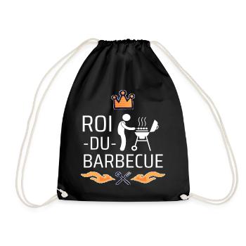 T shirt barbecue roi du barbecue humour cadeau. - Sac de sport léger - noir - Devant