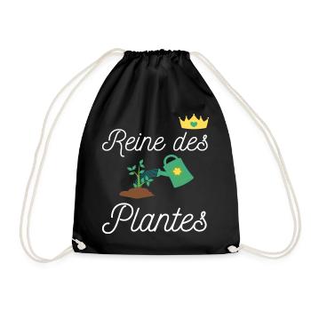 Tee shirt jardinage reine des plantes cadeau. - Sac de sport léger - noir - Devant
