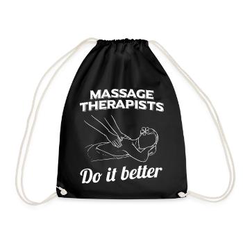 Physiotherapie | Physio Physiotherapeut Geschenke - Turnbeutel - Schwarz - Vorne