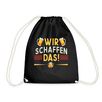 Wir schaffen das - Turnbeutel - Schwarz - Vorne
