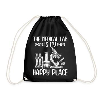 Medizinische Laboranten | Labor Chemie Geschenke - Turnbeutel - Schwarz - Vorne