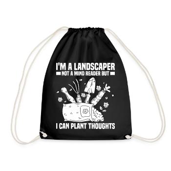 Garten und Landschaftsbau | Gärtnerei Geschenkidee - Turnbeutel - Schwarz - Vorne