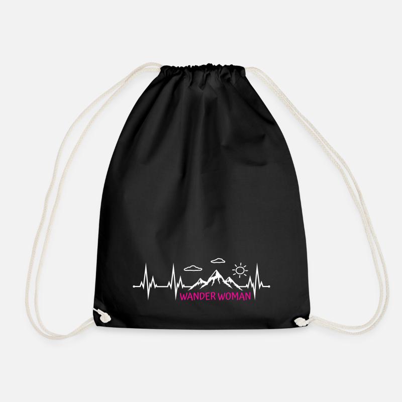 Wander Woman Wanderwoman - Drawstring Bag - black