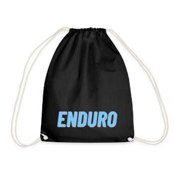 Enduro Motorcycle Biker Motorcyclist Offroad Cross - Drawstring Bag - black - Front