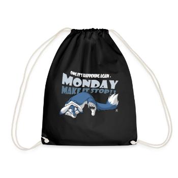 Monday - Make it Stop - Turnbeutel - Schwarz - Vorne
