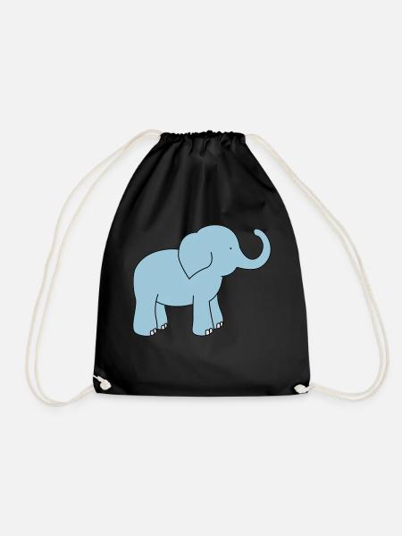 Elefant - Turnbeutel - Schwarz