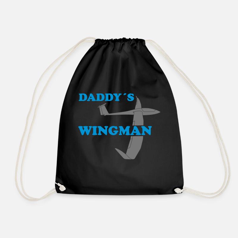 daddys wingman Geschenk - Turnbeutel - Schwarz