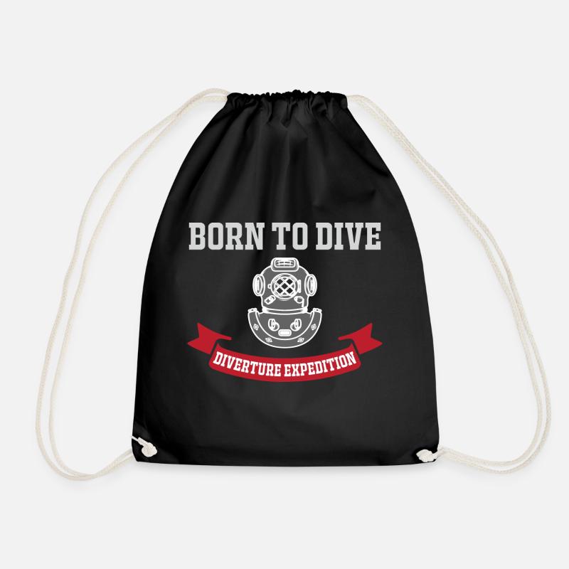 Né pour plonger - Sac de sport léger - noir