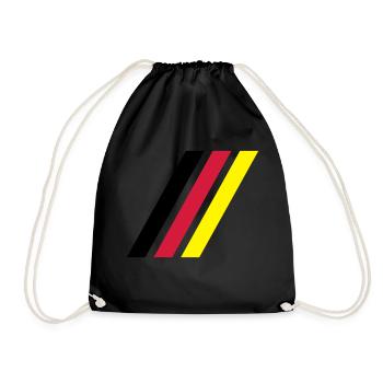 german stripe flag - Turnbeutel - Schwarz - Vorne