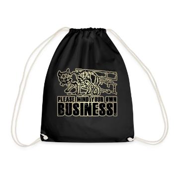 Please mind your own Business! - Turnbeutel - Schwarz - Vorne