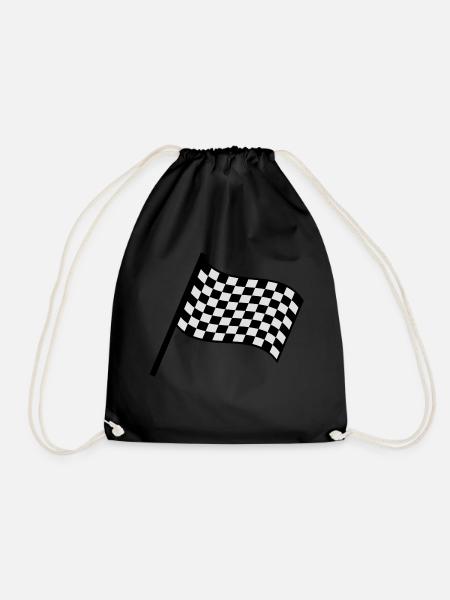 racing_flag - Turnbeutel - Schwarz