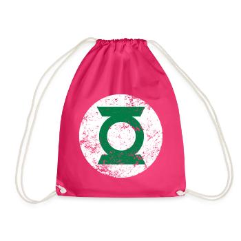 Green Lantern Logo Vintage - Drawstring Bag - fuchsia - Front