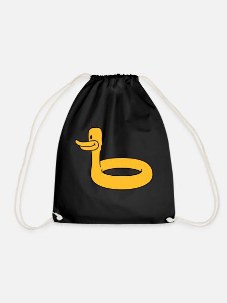 Duck Swimming Ring - Turnbeutel - Schwarz