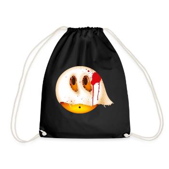 Smiley Glossy Bloody Ghost - Sac de sport léger - noir - Devant