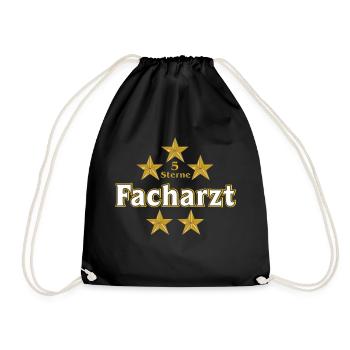 Vom Grafik Designer--5 Sterne Facharzt - Turnbeutel - Schwarz - Vorne