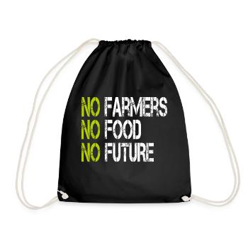 Pas d'agriculteurs, pas de nourriture, pas de t-shirt - Sac de sport léger - noir - Devant