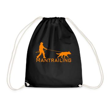 Mantrailing Orange - Turnbeutel - Schwarz - Vorne