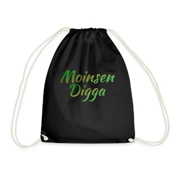 Moinsen Digga - Turnbeutel - Schwarz - Vorne