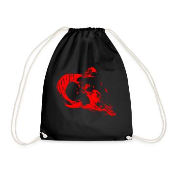 Mysterious Aries Skull (Red) - Drawstring Bag - black - Front