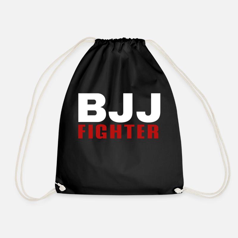 Brazilian Jiu-Jitsu BJJ Fighter - Drawstring Bag - black