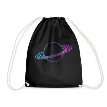 Anneaux de Saturne - Sac de sport léger - noir - Devant