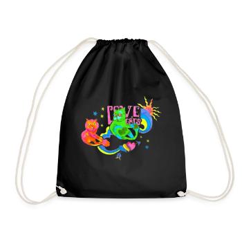 Lovecats by Cécile Quiltu - Sac de sport léger - noir - Devant