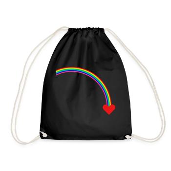 Arc-en-ciel - Sac de sport léger - noir - Devant