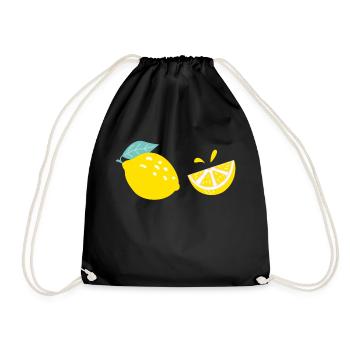 fresh lemons - fresh lemons - Drawstring Bag - black - Front