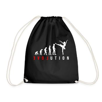 Geschenk für Ballerina Mädchen oder Frau in Ballet - Turnbeutel - Schwarz - Vorne