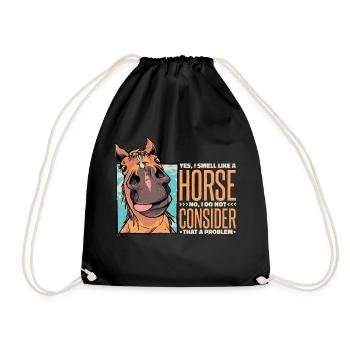 chevaux cheval proverbes - Sac de sport léger - noir - Devant