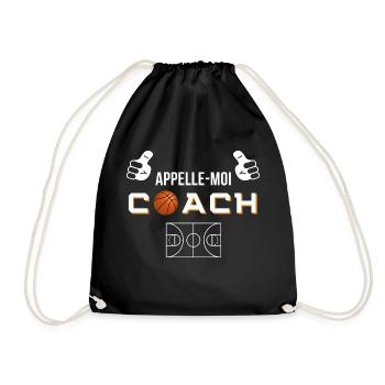 Basketball coach Humour Cadeau entraineur Basket - Sac de sport léger - noir - Devant