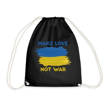 Faites de l’amour et non de la paix de guerre pour l’Ukraine - Sac de sport léger - noir - Devant