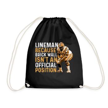 American football - Drawstring Bag - black - Front
