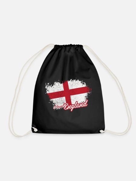 I love England - Drawstring Bag - black