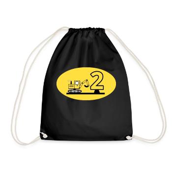 Excavatrice - Sac de sport léger - noir - Devant