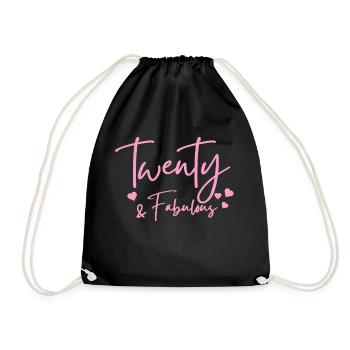 twenty fabulous - Drawstring Bag - black - Front
