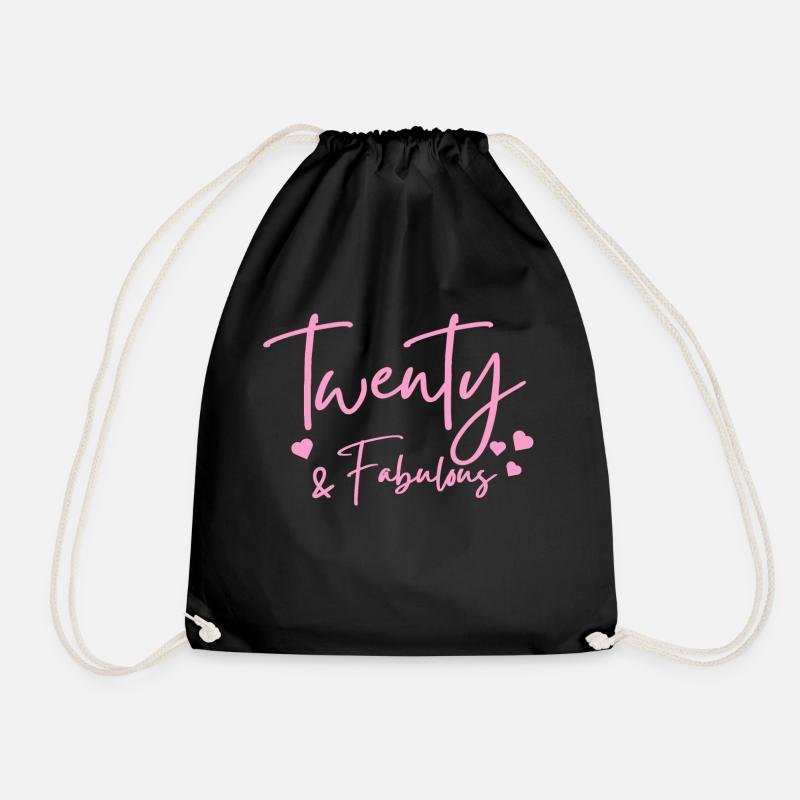 twenty fabulous - Drawstring Bag - black
