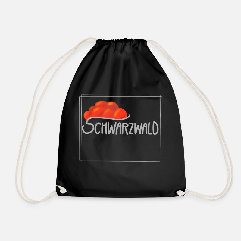 Schwarzwald mit Bollenhut - Turnbeutel - Schwarz