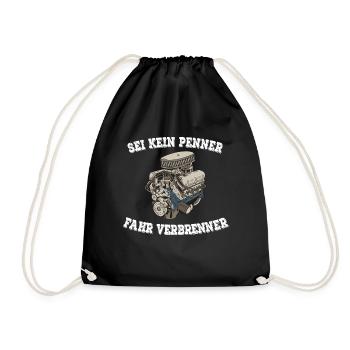 SEI KEIN PENNER FAHR VERBRENNER - Turnbeutel - Schwarz - Vorne