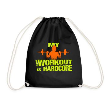 Gym Workout Woman Training - Drawstring Bag - black - Front