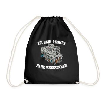 SEI KEIN PENNER FAHR VERBRENNER - Turnbeutel - Schwarz - Vorne