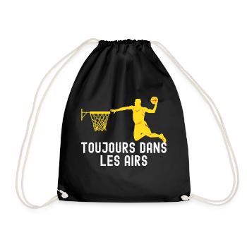 Basketball tee -cadeau fan de basketball - Sac de sport léger - noir - Devant
