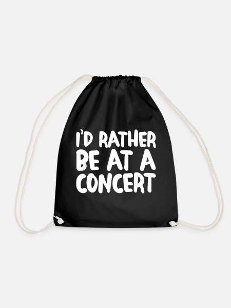 I'd Rather Be At A Concert 4 - Turnbeutel - Schwarz